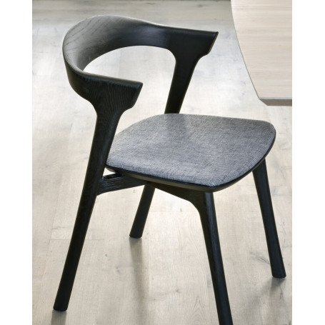 Chaise Bok en chêne noir - gris Ethnicraft