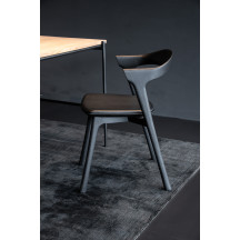 Chaise Bok en chêne noir - cuir noir Ethnicraft