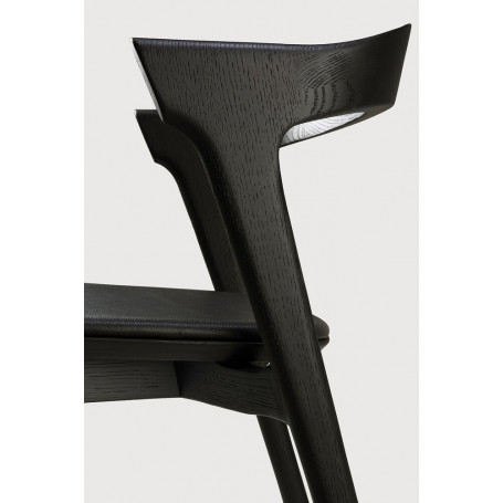 Chaise Bok en chêne noir - cuir noir Ethnicraft