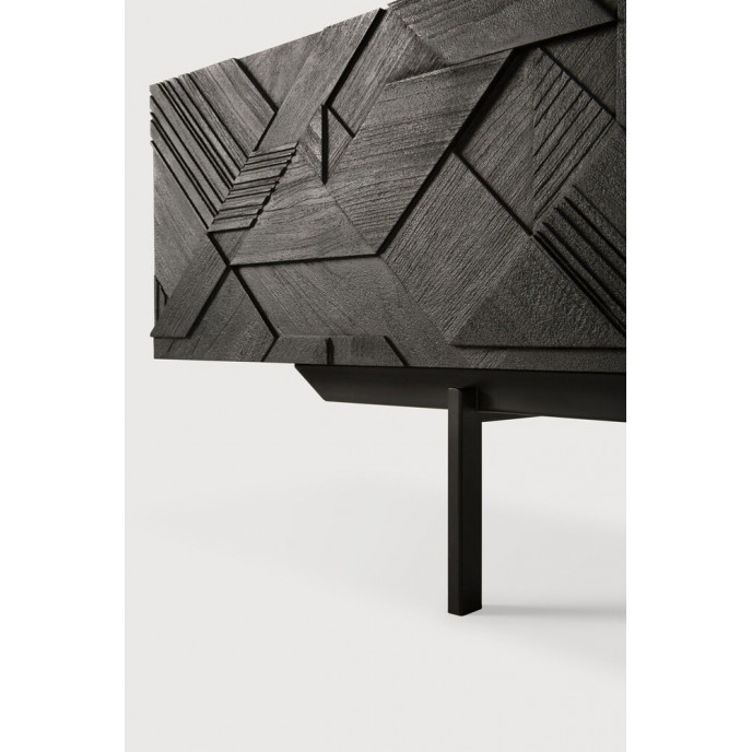 Meuble TV Graphic en teck L 240 cm