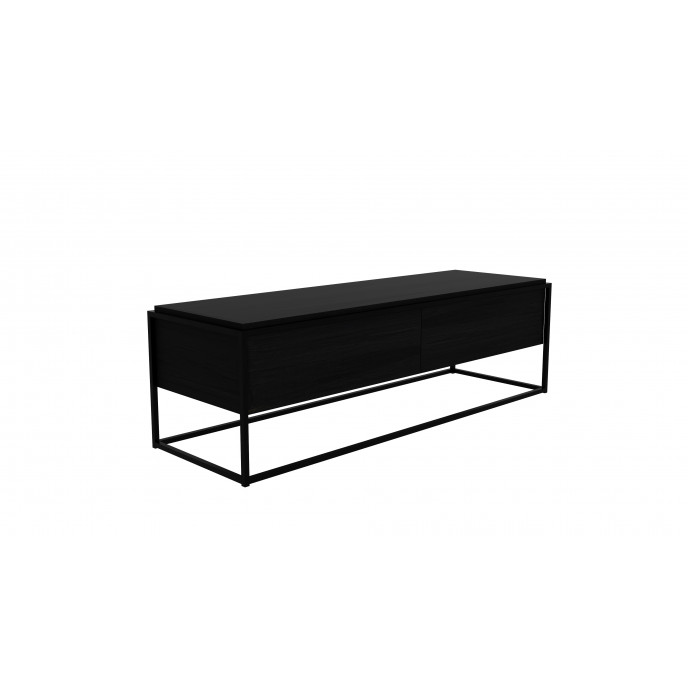 Meuble TV Monolit en chêne noir L 140 cm Ethnicraft