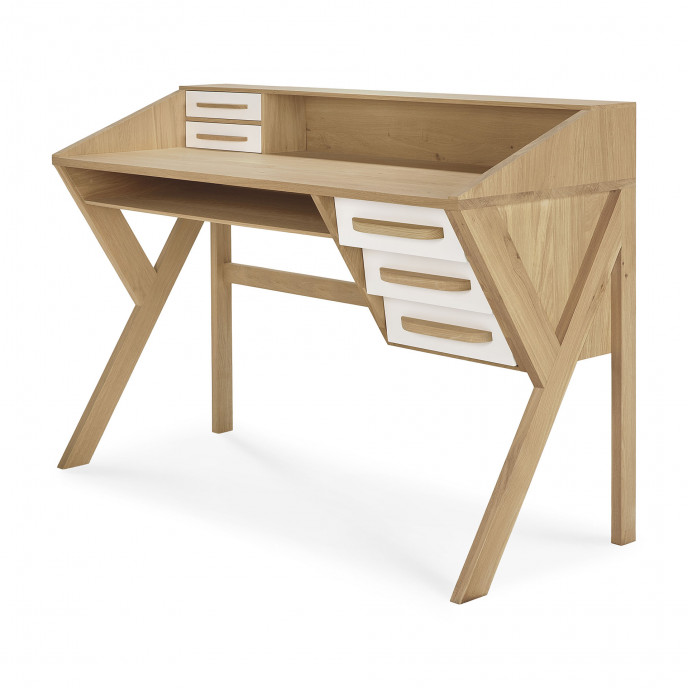 Bureau Origami en chêne - crème Ethnicraft