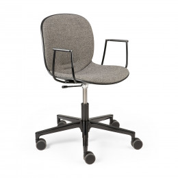 Chaise de bureau RBM Noor - avec accoudoir - grise