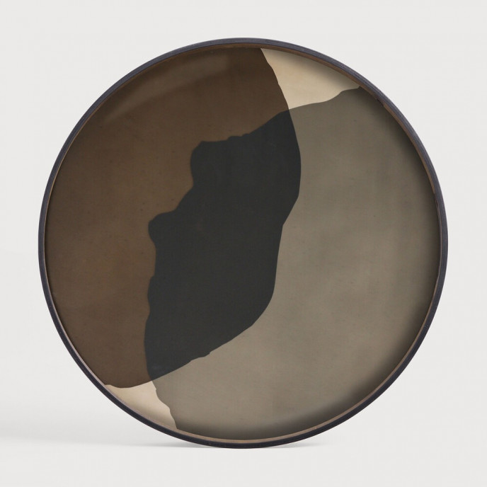 Plateau en verre Graphite Combined Dots Ethnicraft