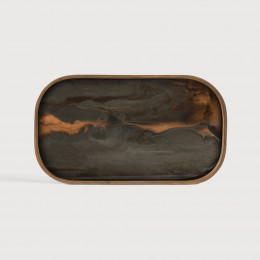 Vide-poche en verre Bronze Organic Ethnicraft