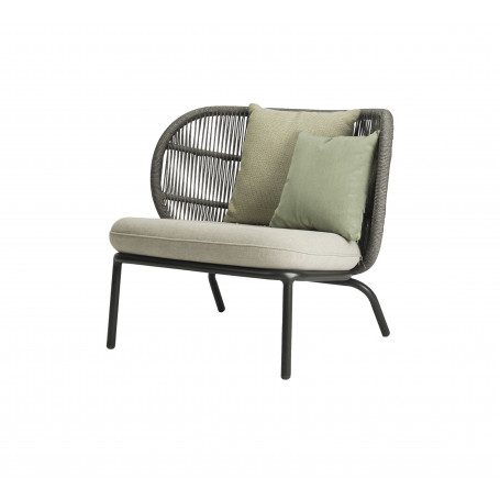 Fauteuil Kodo anthracite avec coussin H78 cm Vincent Sheppard