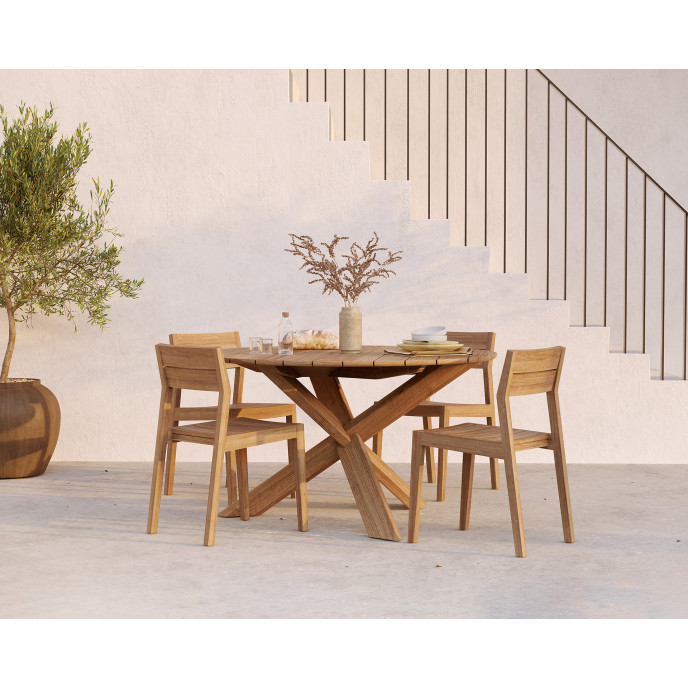 Chaise EX 1 outdoor en teck Ethnicraft