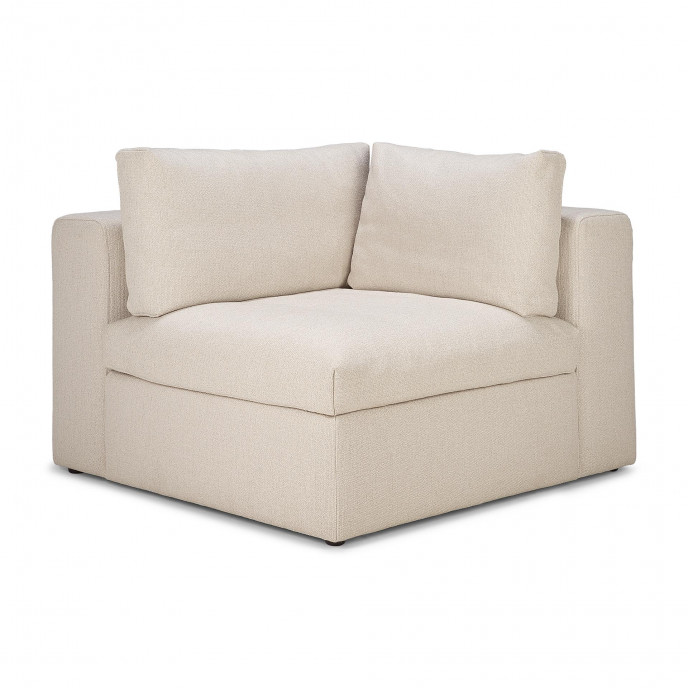 Canapé Mellow blanc cassé - module angle + coussin Ethnicraft Canapé Mellow blanc cassé - module angle + coussin Ethnicraft