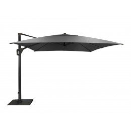 Parasol déporté Elios Novasun 3 x 3 m orientable chiné gris foncé Océo