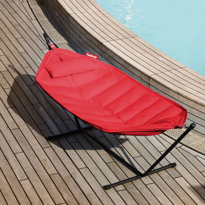 Hamac Headdemock Superb avec base noire - Rouge Fatboy®